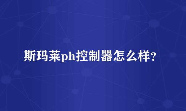 斯玛莱ph控制器怎么样？