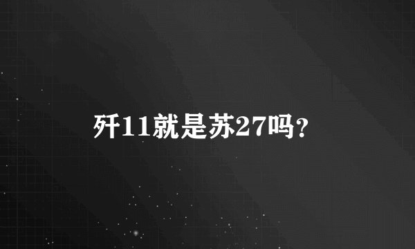 歼11就是苏27吗？