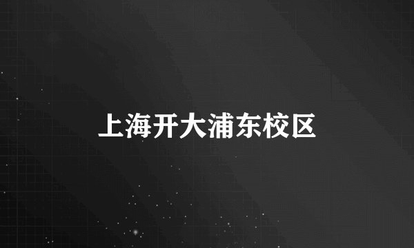 上海开大浦东校区