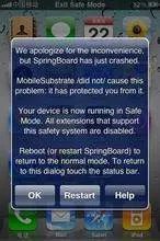 苹果手机出现Exit safe mode，怎么回事