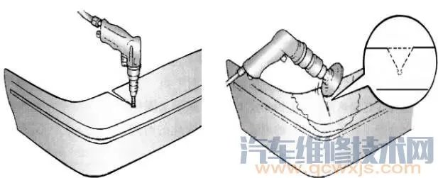 汽车保险杠的硬塑修复方法教程（图解）