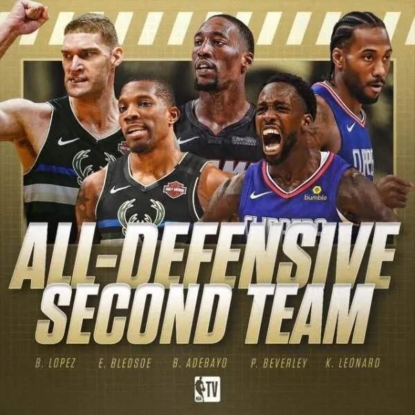 NBA公布最佳防守阵容了？