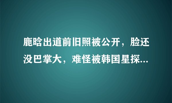 鹿晗出道前旧照被公开，脸还没巴掌大，难怪被韩国星探追了一路
