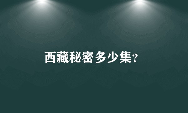 西藏秘密多少集？