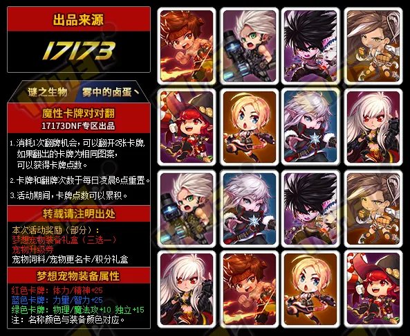 DNF卡牌对对翻攻略 教你轻松玩转5月活动