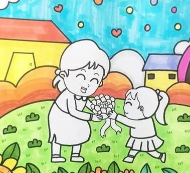 母亲节送给妈妈的画 最好有图 谢谢