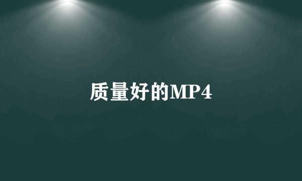 质量好的MP4