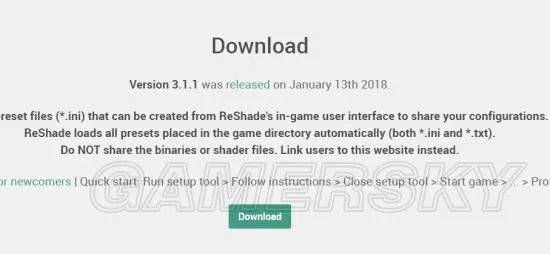 《绝地求生》1.0版Reshade用法图文指南