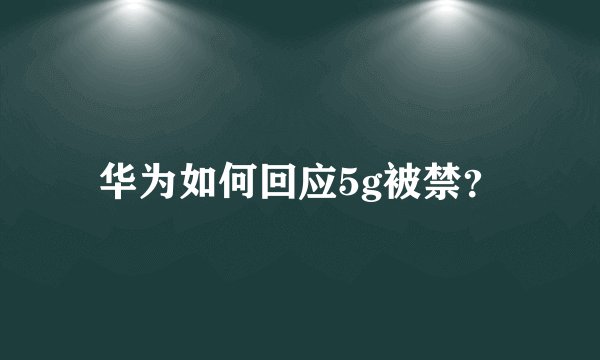 华为如何回应5g被禁？