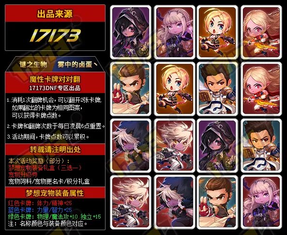 DNF卡牌对对翻攻略 教你轻松玩转5月活动