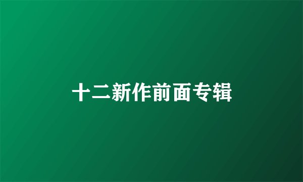 十二新作前面专辑