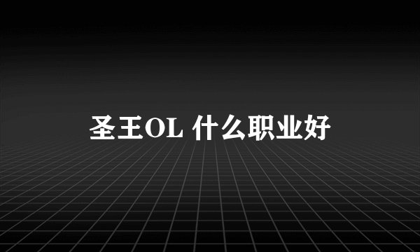 圣王OL 什么职业好
