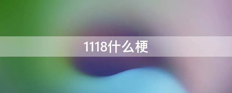 1118什么梗