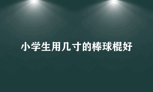 小学生用几寸的棒球棍好