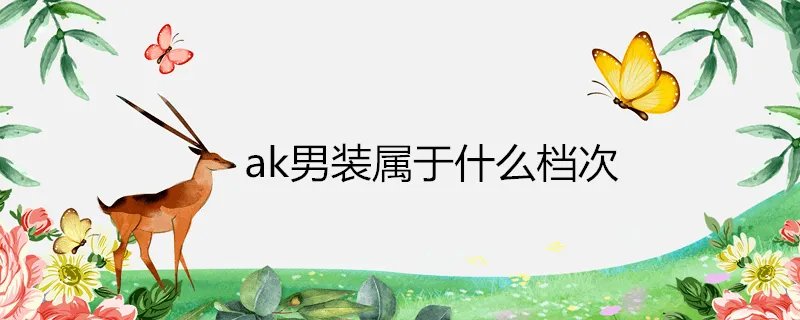 ak男装属于什么档次