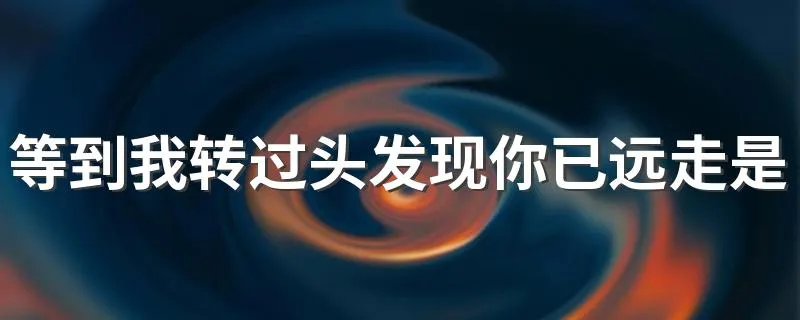 等到我转过头发现你已远走是什么歌 快来这里了解下