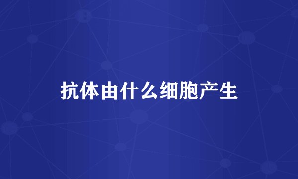 抗体由什么细胞产生