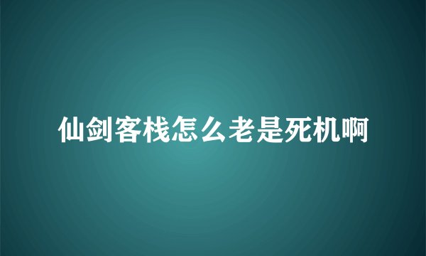 仙剑客栈怎么老是死机啊