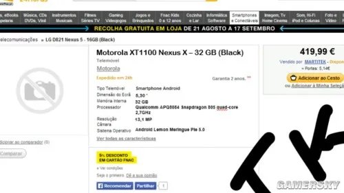 谷歌新一代Nexus X售价曝光 超强2K屏搭安卓L