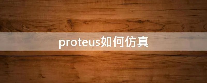 proteus如何仿真
