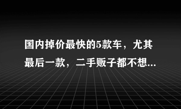 国内掉价最快的5款车，尤其最后一款，二手贩子都不想砸手里！