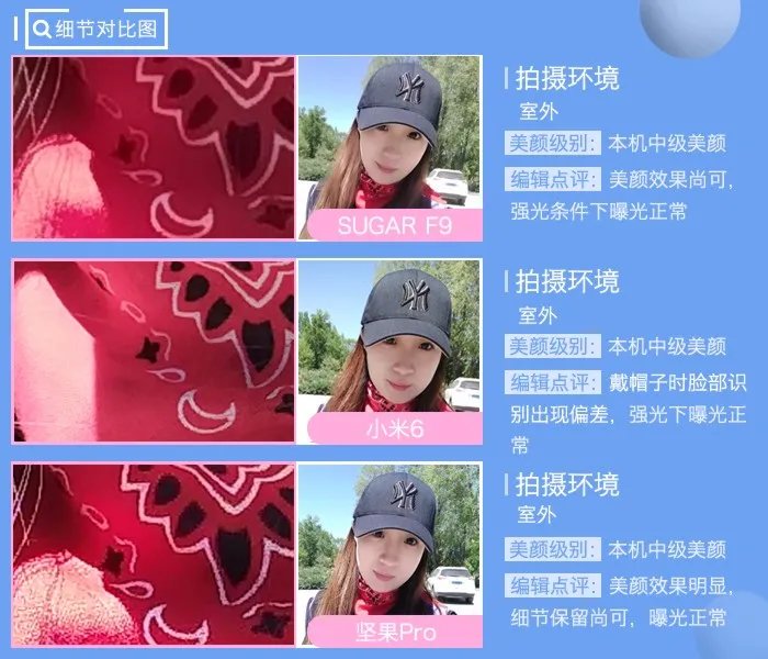 舜理成张：SUGAR/小米/锤子自拍对比