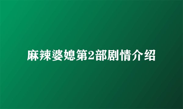 麻辣婆媳第2部剧情介绍
