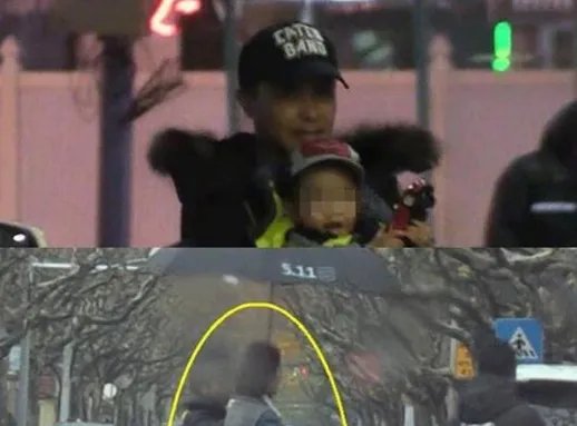 陈思诚抱孩子现身老婆佟丽娅出现了吗？