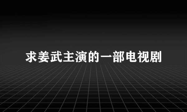 求姜武主演的一部电视剧