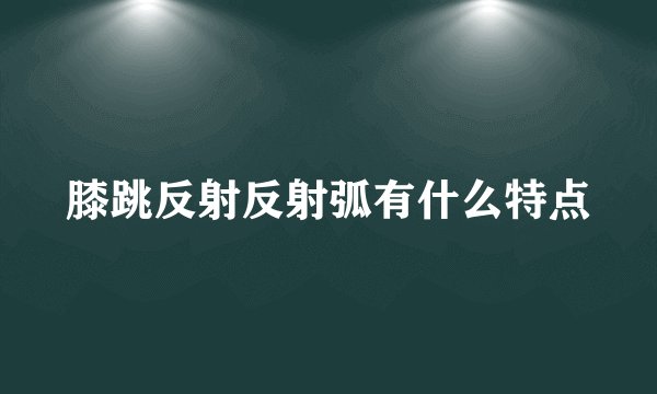 膝跳反射反射弧有什么特点
