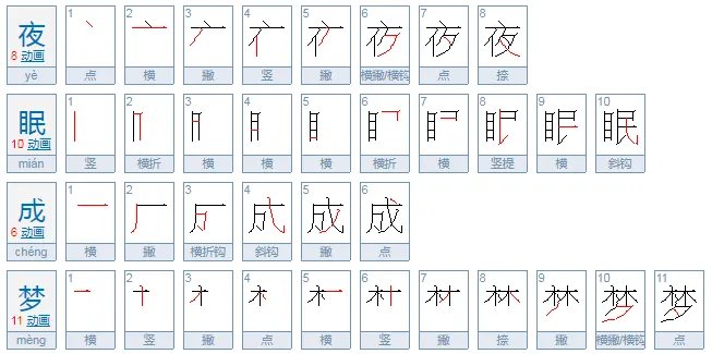 夜眠成夢的典故