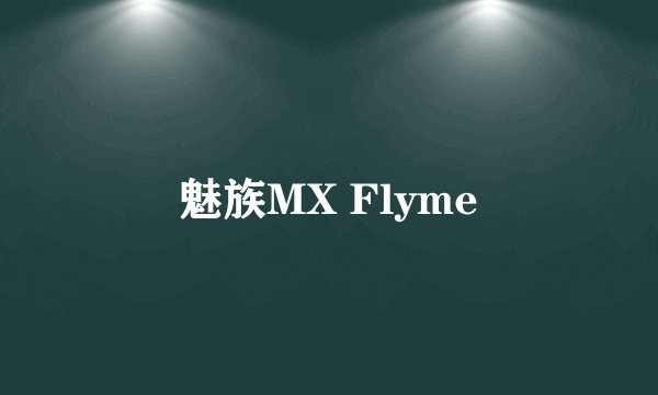 魅族MX Flyme