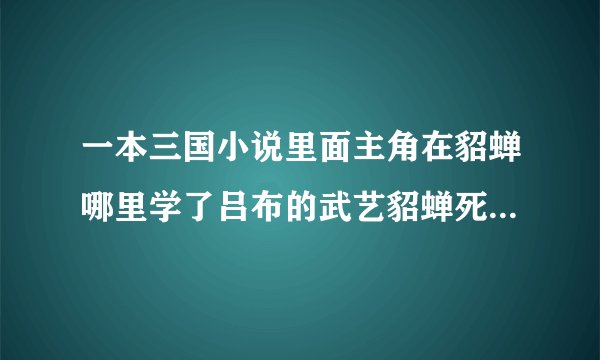 一本三国小说里面主角在貂蝉哪里学了吕布的武艺貂蝉死她就投靠了曹操还娶了曹操的