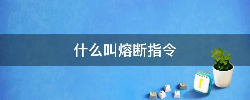 什么叫熔断指令