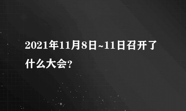 2021年11月8日~11日召开了什么大会？
