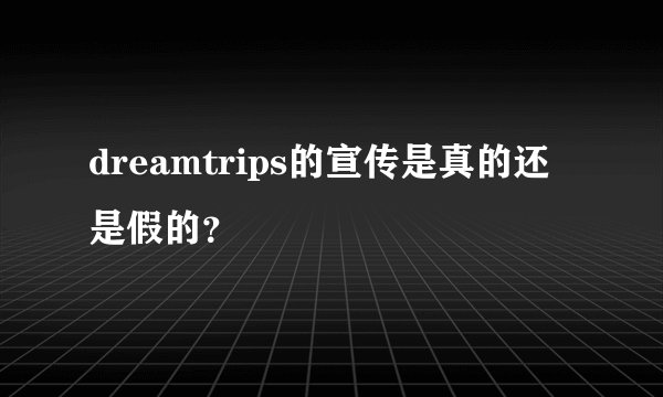 dreamtrips的宣传是真的还是假的？