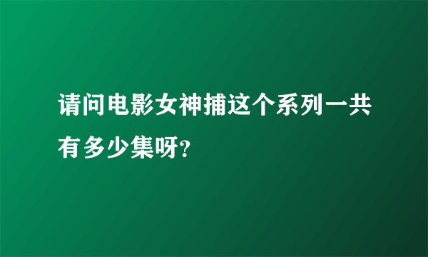 请问电影女神捕这个系列一共有多少集呀？