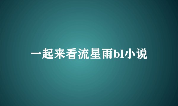 一起来看流星雨bl小说