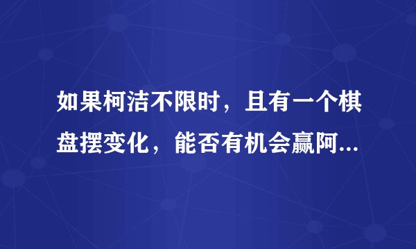 如果柯洁不限时，且有一个棋盘摆变化，能否有机会赢阿尔法狗？