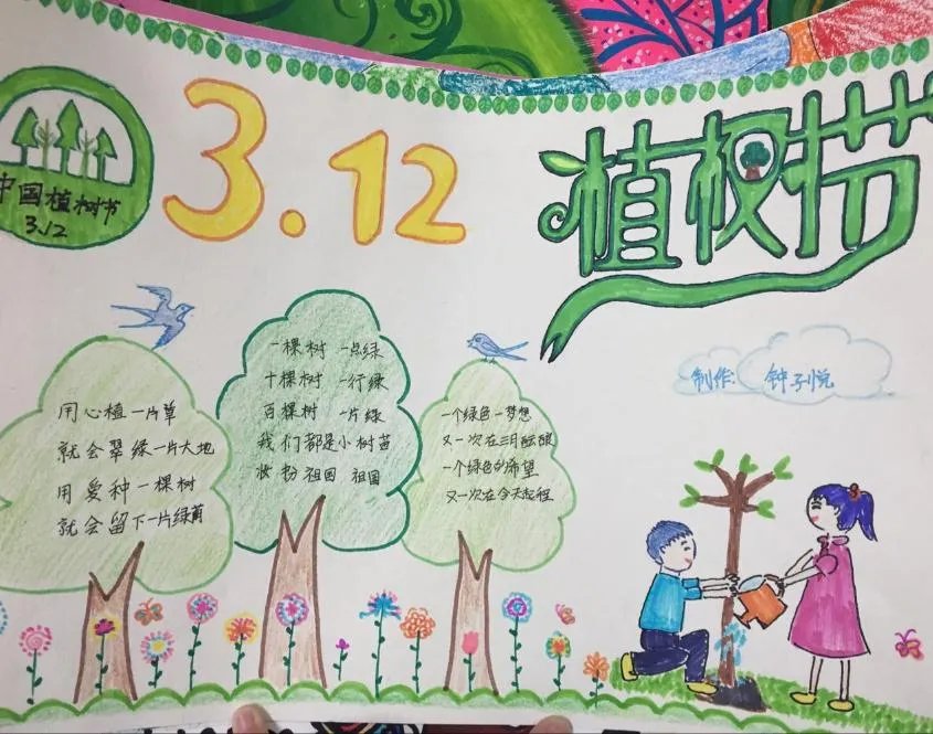 植树节手抄报简单字少