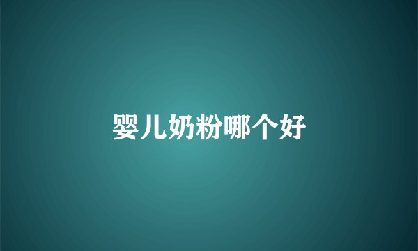 婴儿奶粉哪个好