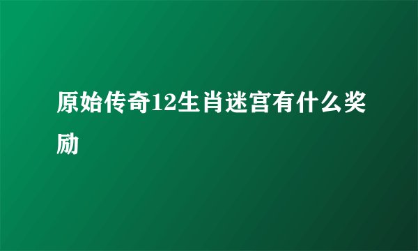 原始传奇12生肖迷宫有什么奖励