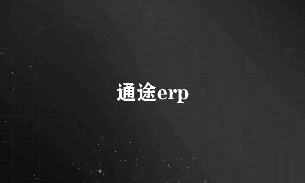 通途erp