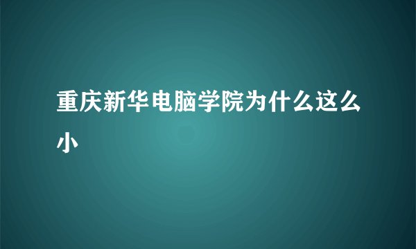 重庆新华电脑学院为什么这么小