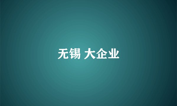 无锡 大企业