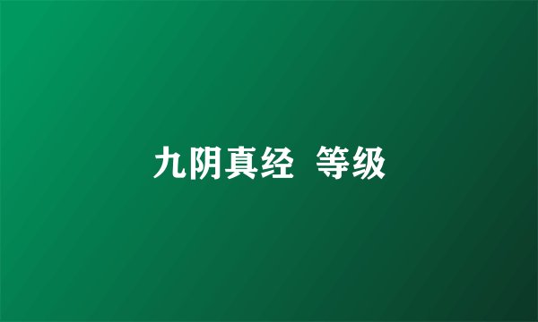 九阴真经  等级