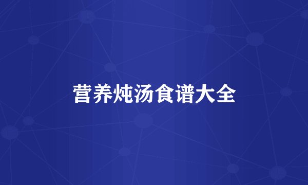 营养炖汤食谱大全