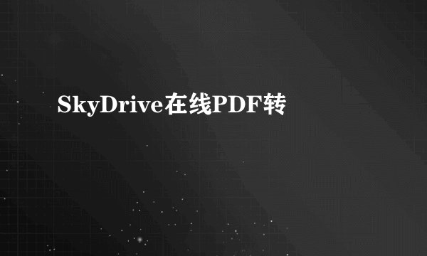 SkyDrive在线PDF转