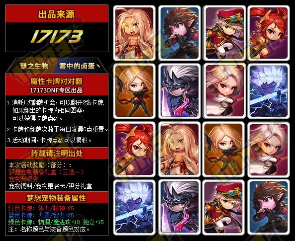 DNF卡牌对对翻攻略 教你轻松玩转5月活动