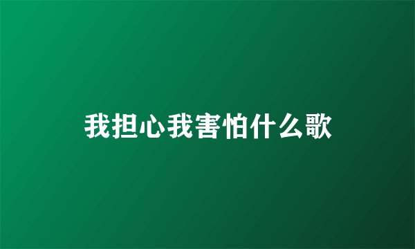 我担心我害怕什么歌